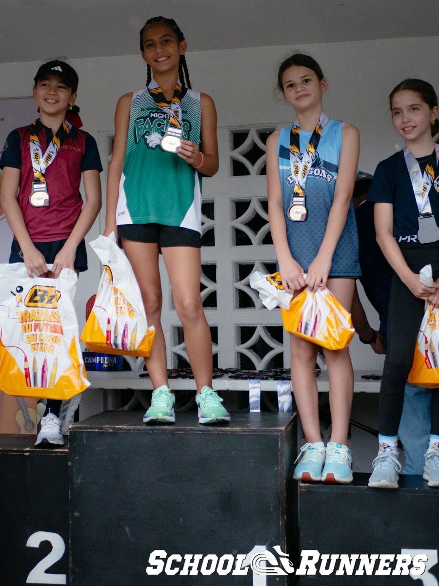 School Runners - Serie 3 - Podio Categoría Femenina 150 mts