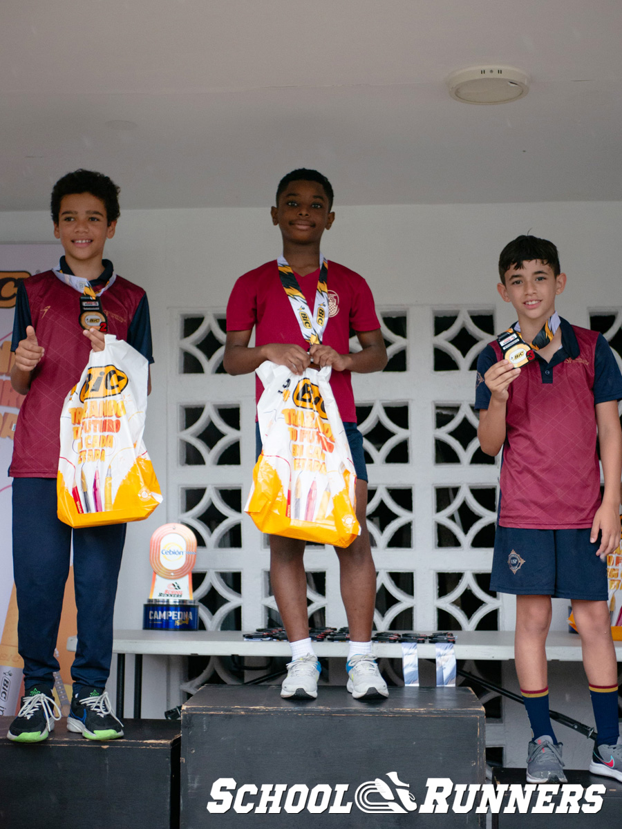 School Runners - Serie 3 - Podio Categoría Masculina 150 mts