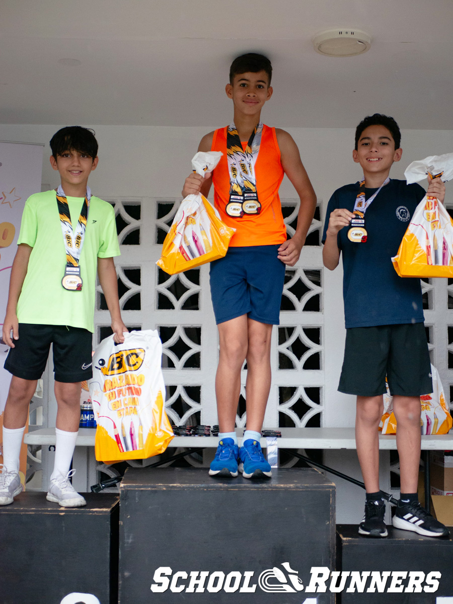 School Runners - Serie 3 - Podio Categoría Masculina 150 mts