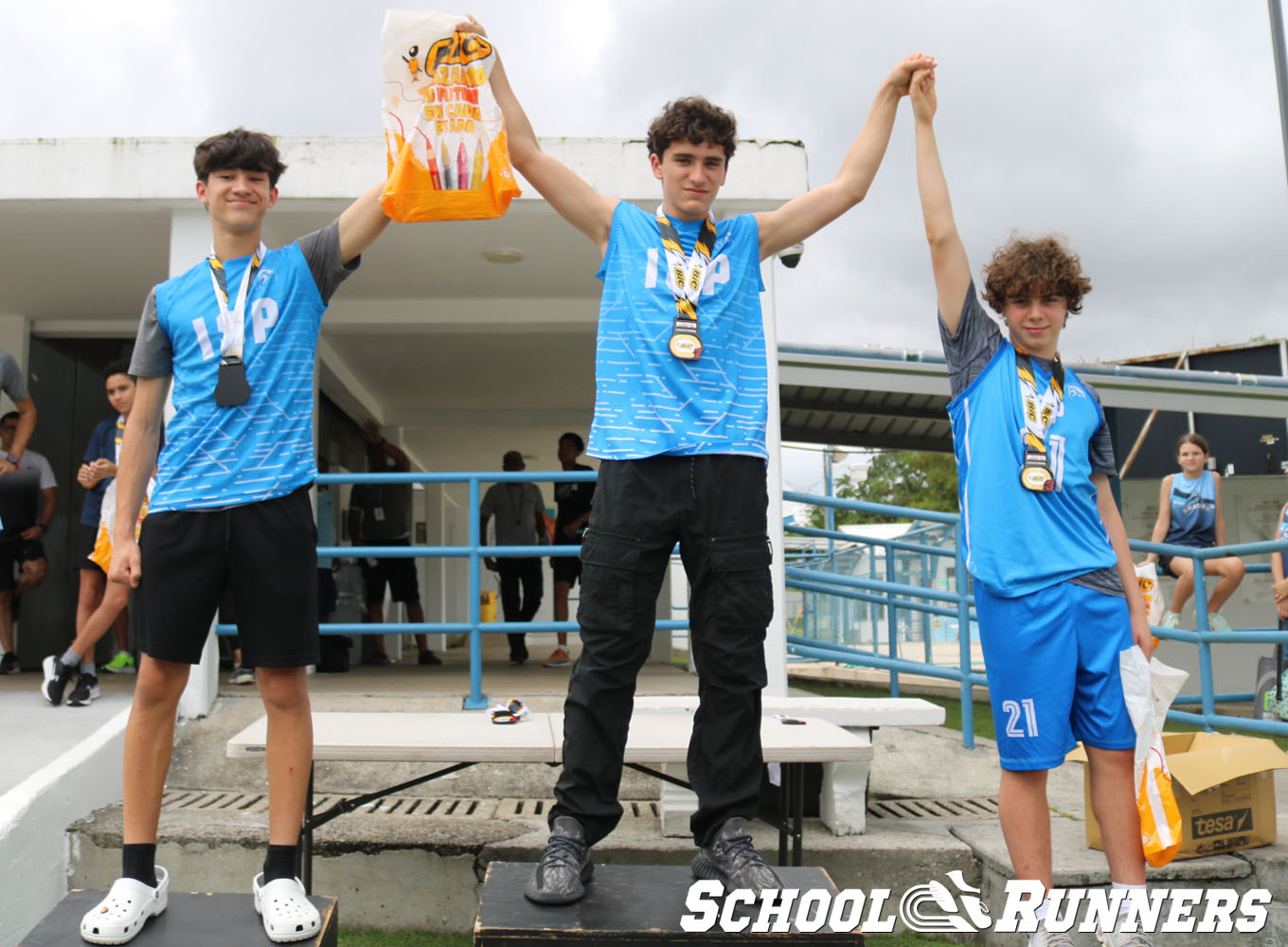 School Runners - Serie 3 - Podio Categoría Masculina 100 mts