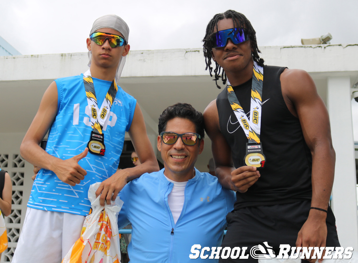 School Runners - Serie 3 - Podio Categoría Masculina 100 mts