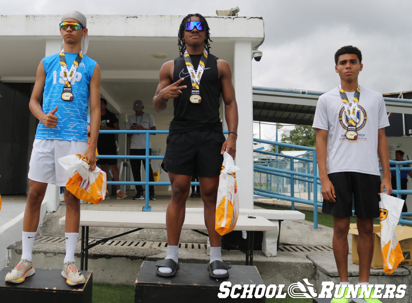 School Runners - Serie 3 - Podio Categoría Masculina 100 mts