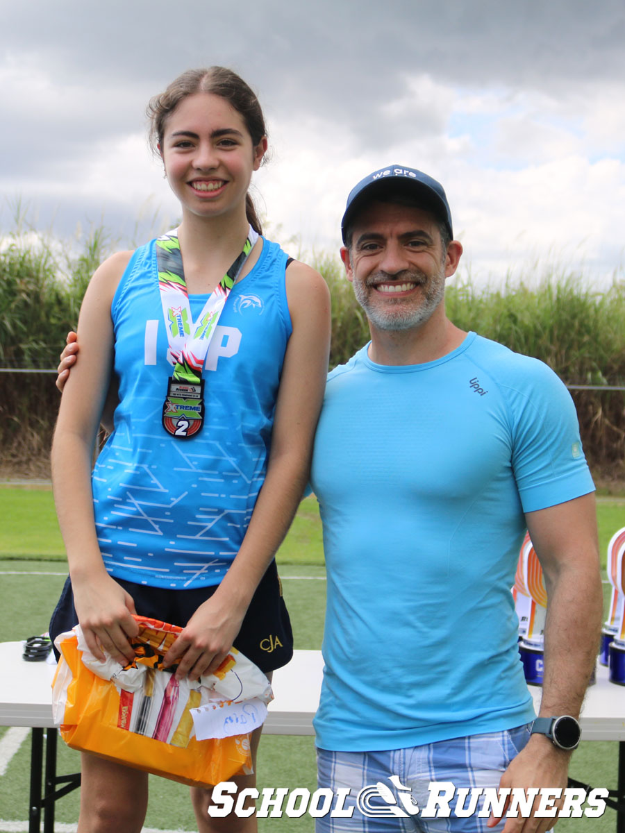 Serie 4 - Podio de la Categoría Femenino u15 en 150 metros