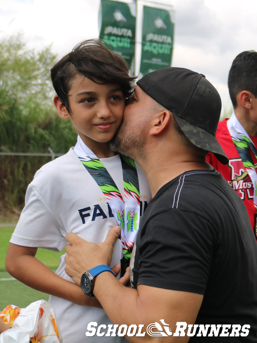 Serie 4 - Podio de la Categoría Masculina u13 en 150 metros