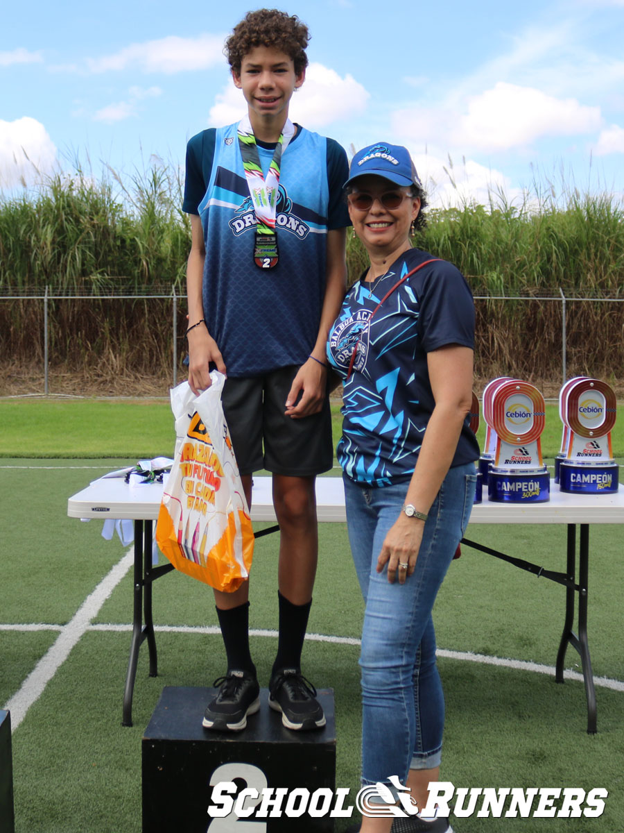 Serie 4 - Podio de la Categoría Masculina u15 en 300 metros